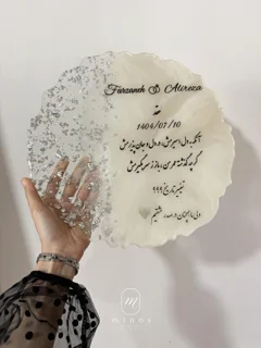 استند رزینی مدل زمینه مرمری - 30 سانتی